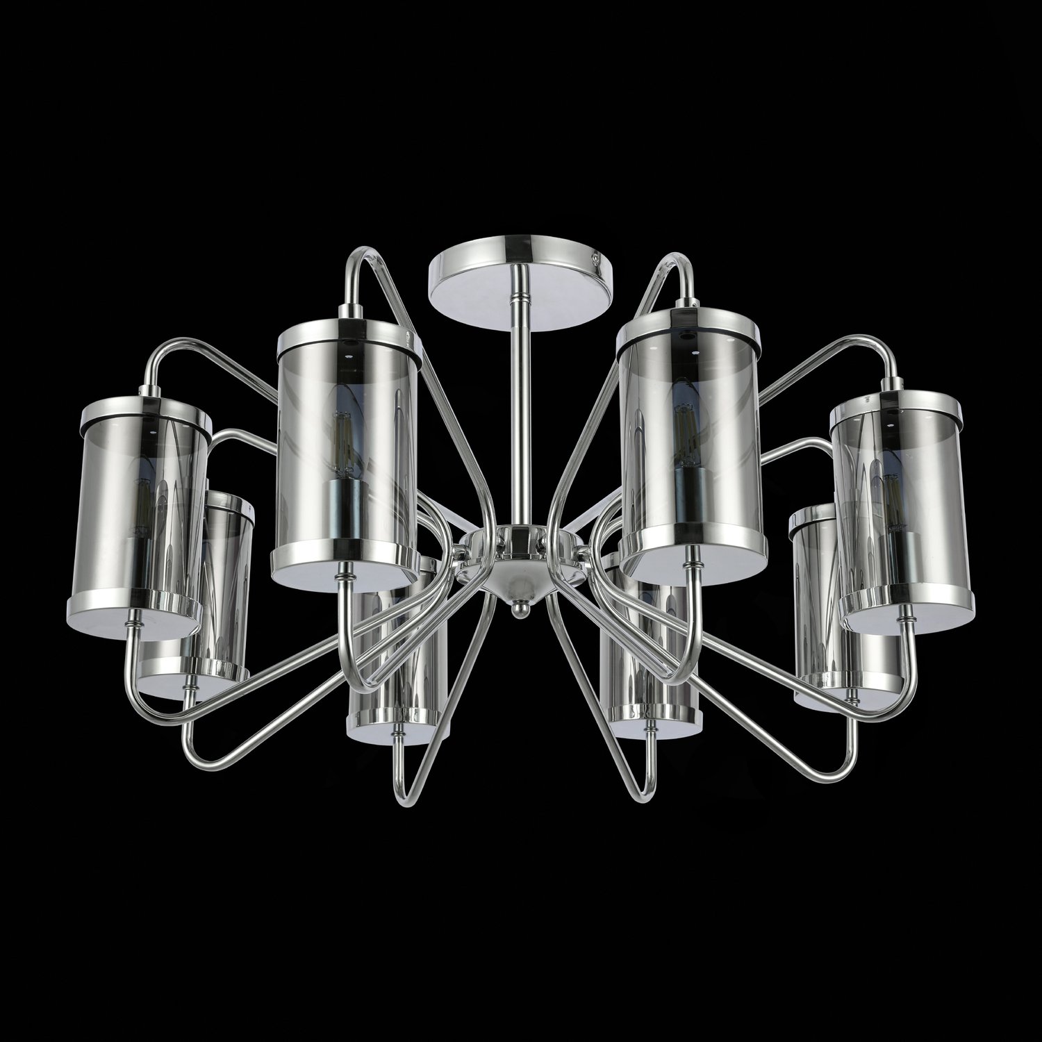 картинка SLE102302-08 Светильник потолочный Хром/Дымчатый E14 8*40W