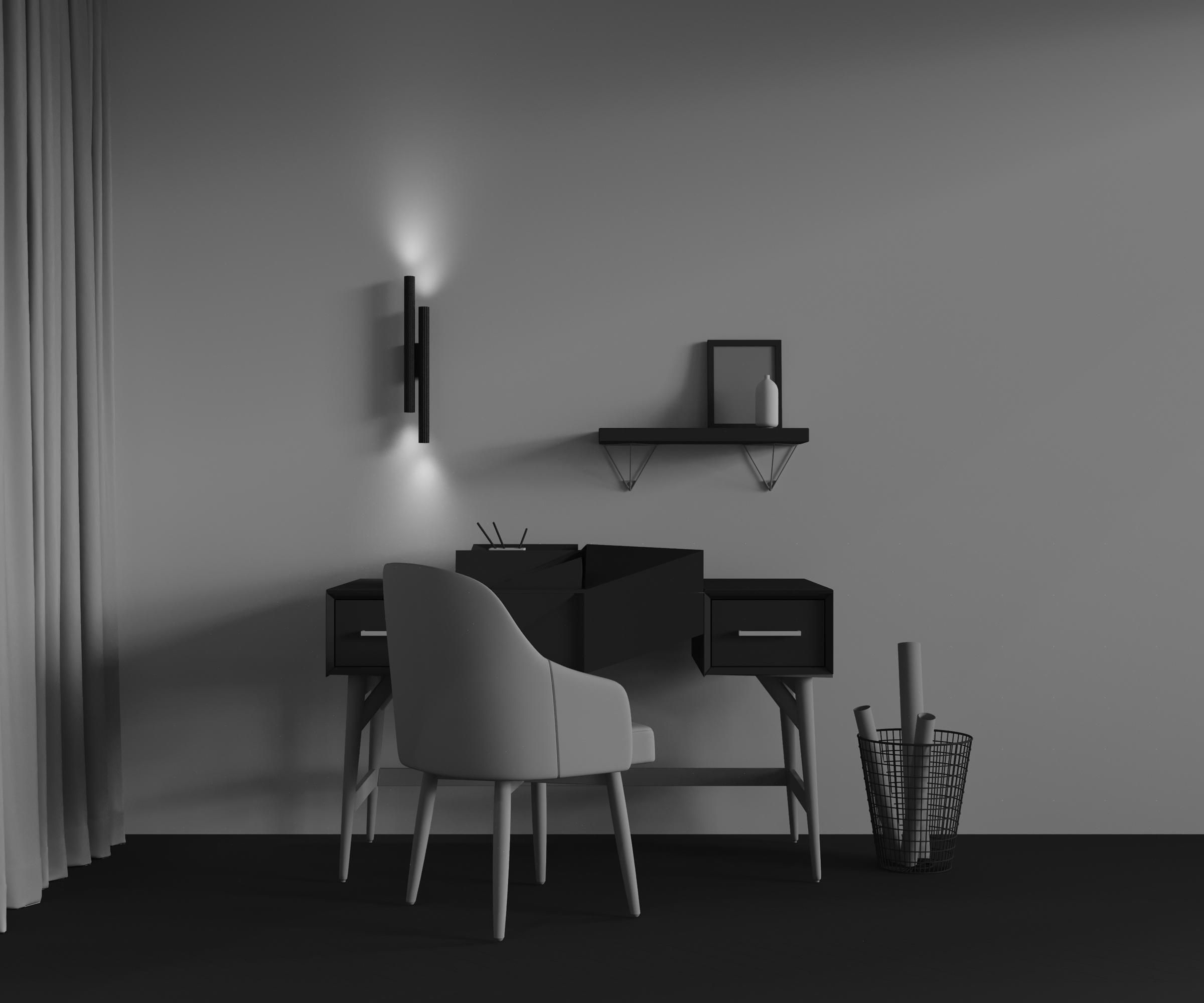 картинка Настенный светильник (бра) Technical C082WL-24W2.7K-B