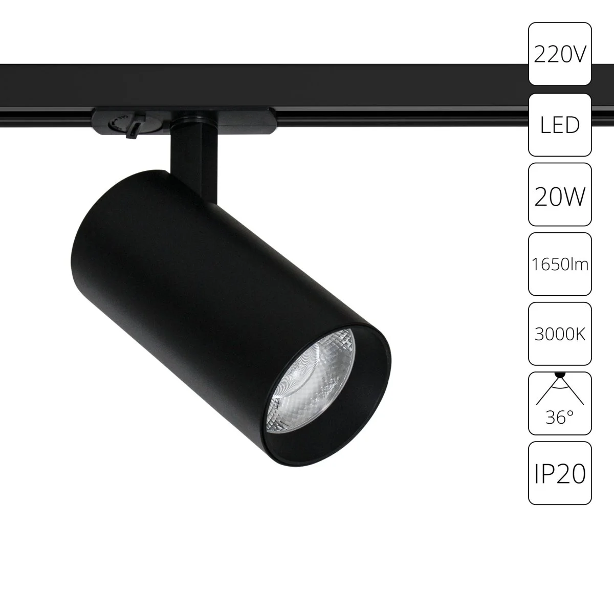 картинка Трековый светильник Arte Lamp BENE A1937PL-1BK