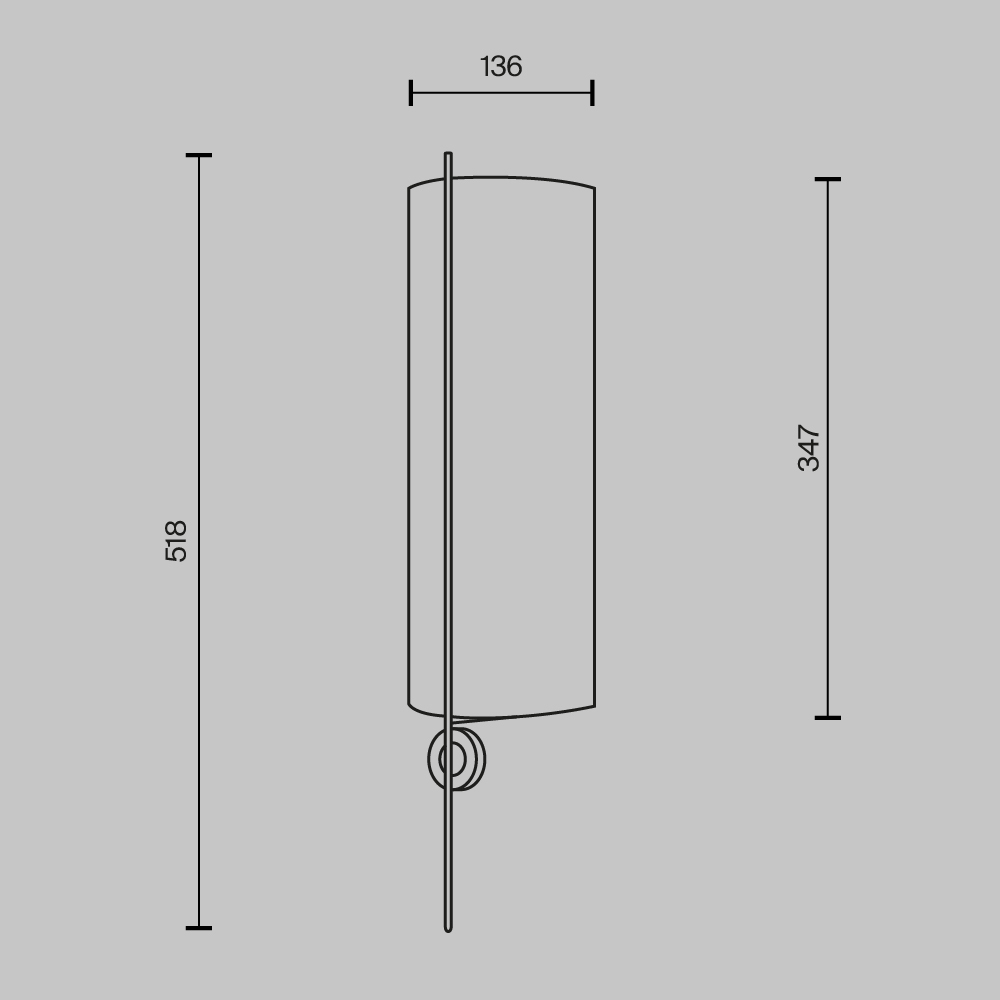 картинка Настенный светильник (бра) Maytoni MOD437WL-02BG1