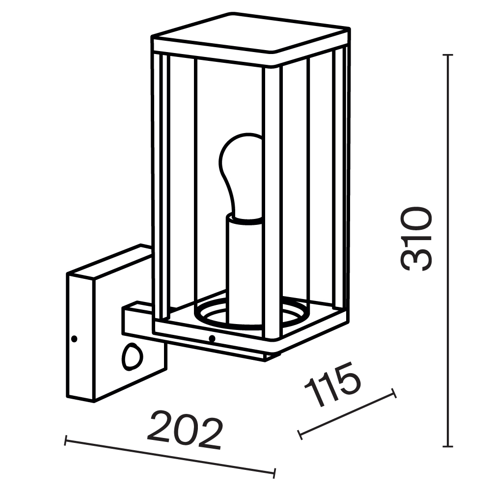 картинка Настенный светильник (бра) Outdoor O452WL-01GFSR