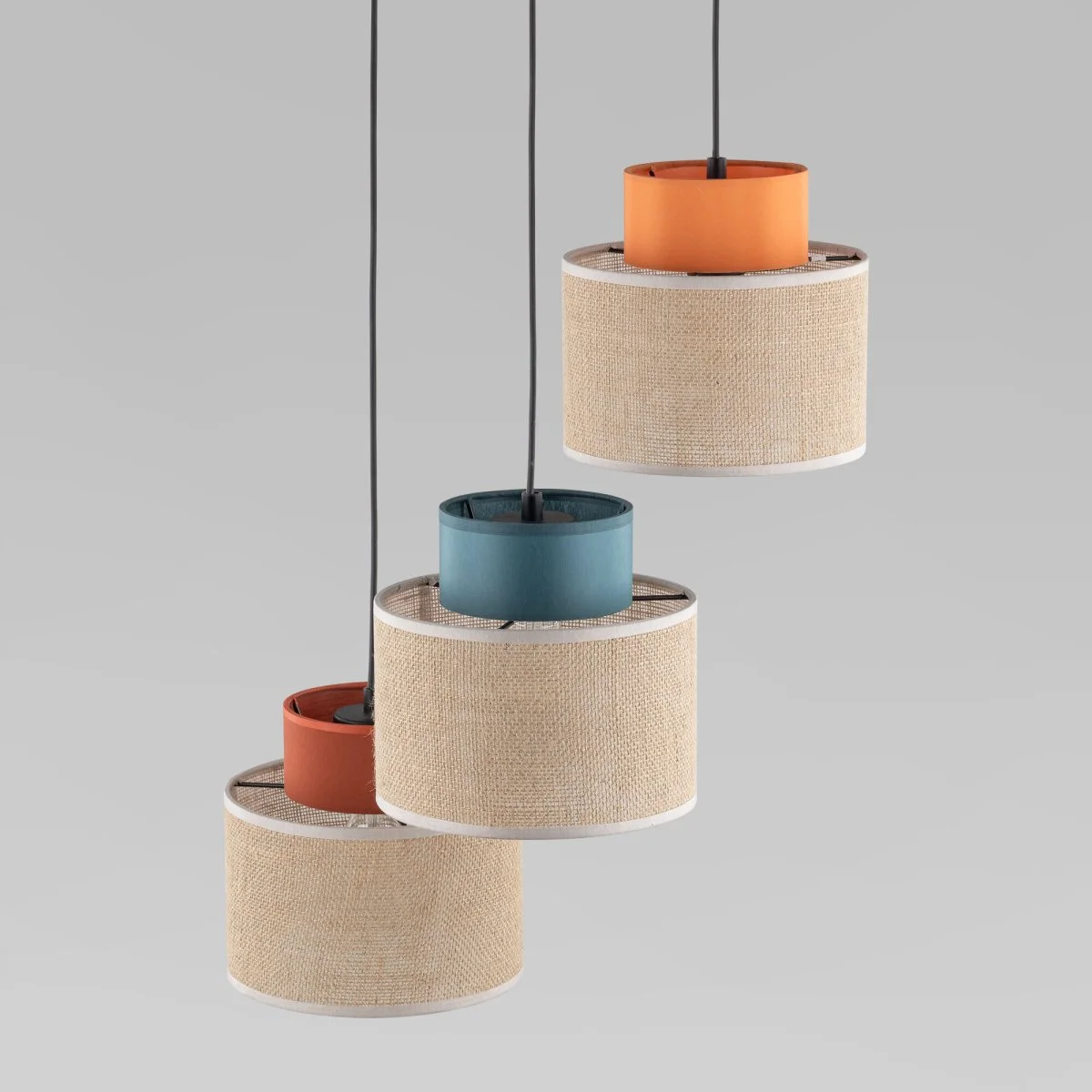 картинка Подвесной светильник с тканевыми абажурами 2759 Duo