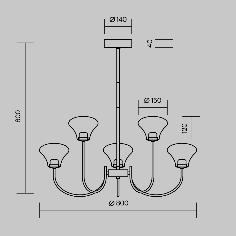 картинка Подвесной светильник Maytoni MOD402PL-L30BS3K