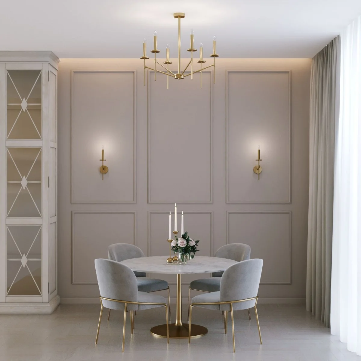 картинка Умная потолочная люстра 60142/6 латунь