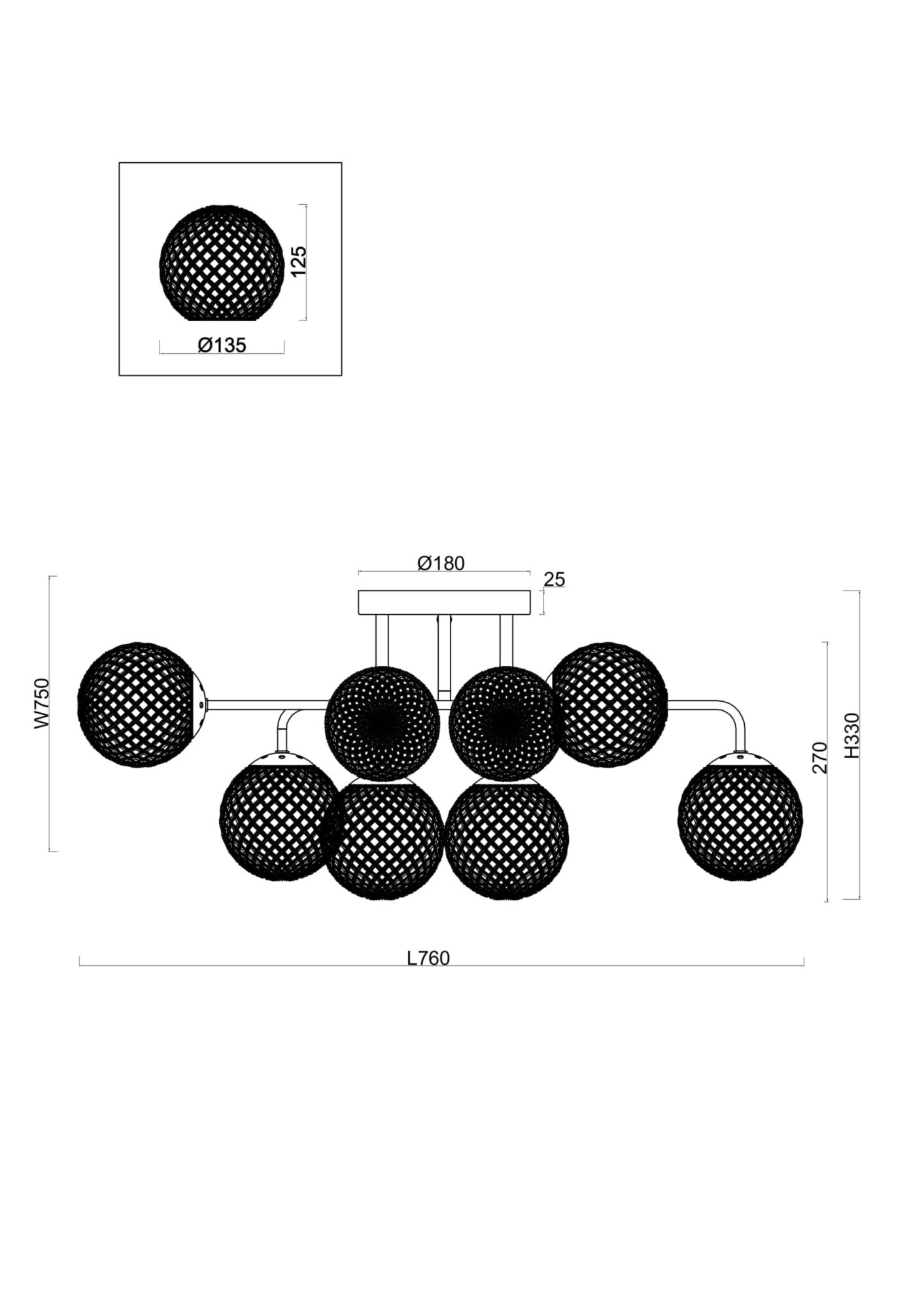 картинка Люстра Freya FR8016PL-08BBS