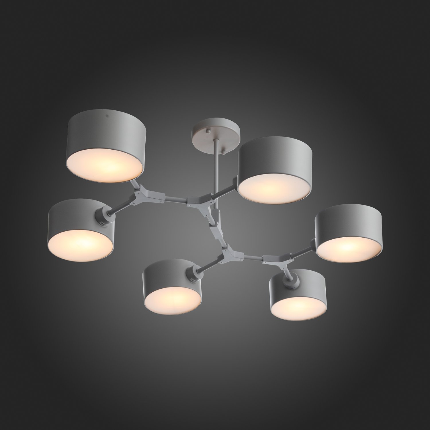 картинка SLE183702-06 Светильник потолочный Серый/Серый E14 6*60W