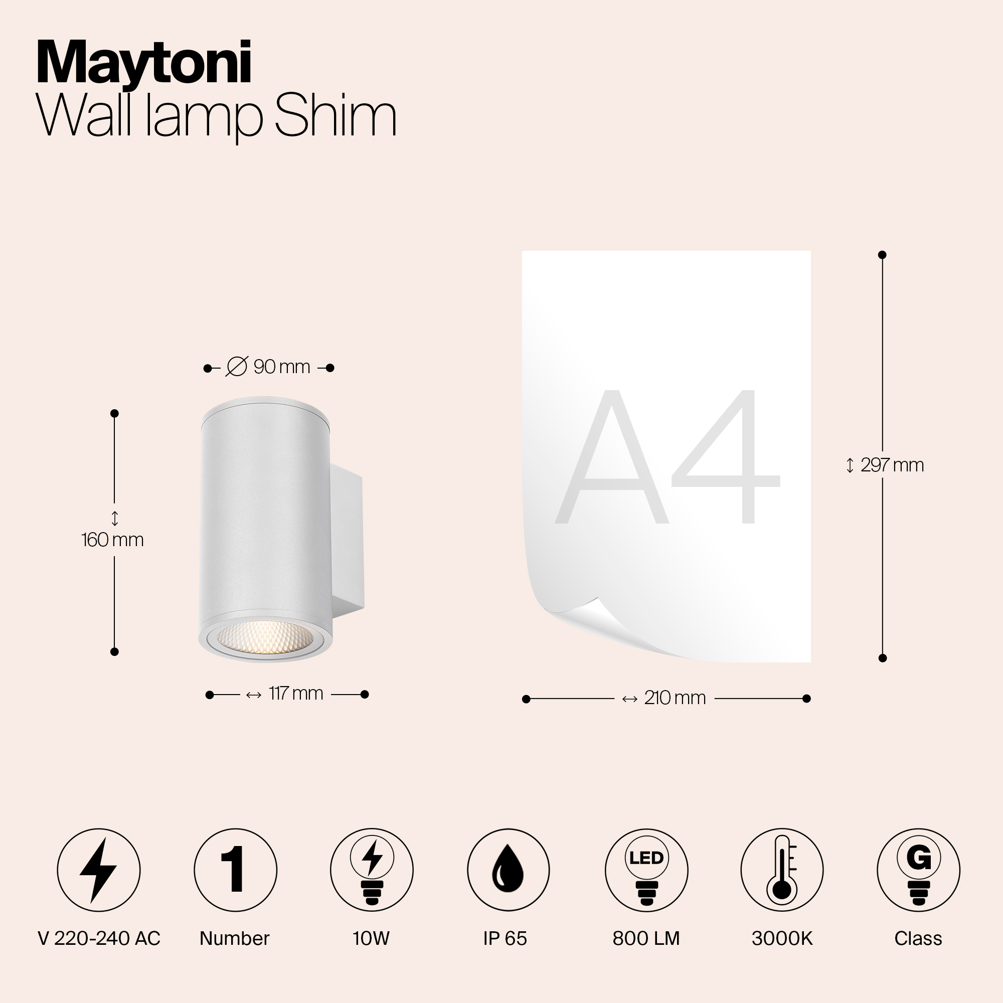 картинка Настенный светильник (бра) Outdoor O303WL-L10W3K