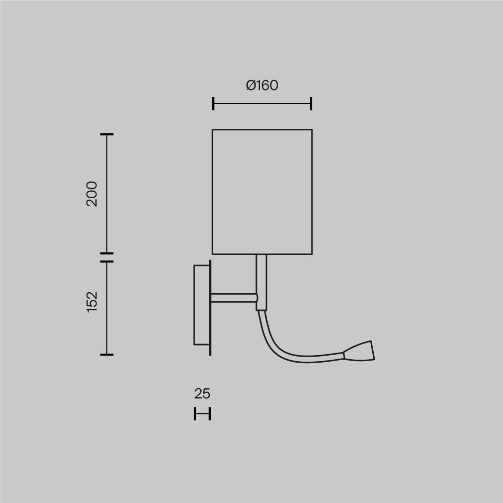картинка Настенный светильник (бра) Maytoni MOD617WL-01CH