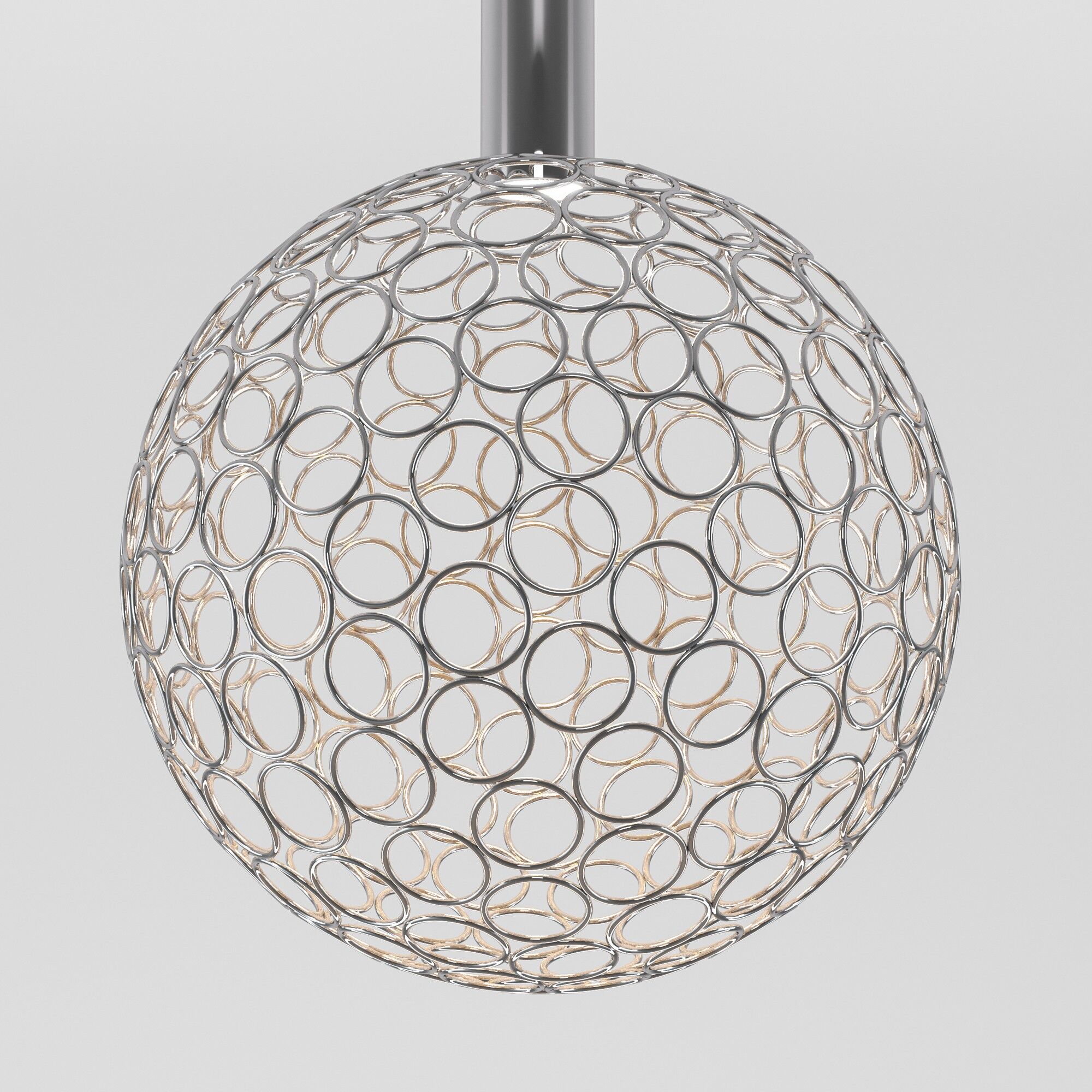 картинка Подвесной светодиодный светильник с металлическим плафоном 90353/1 хром