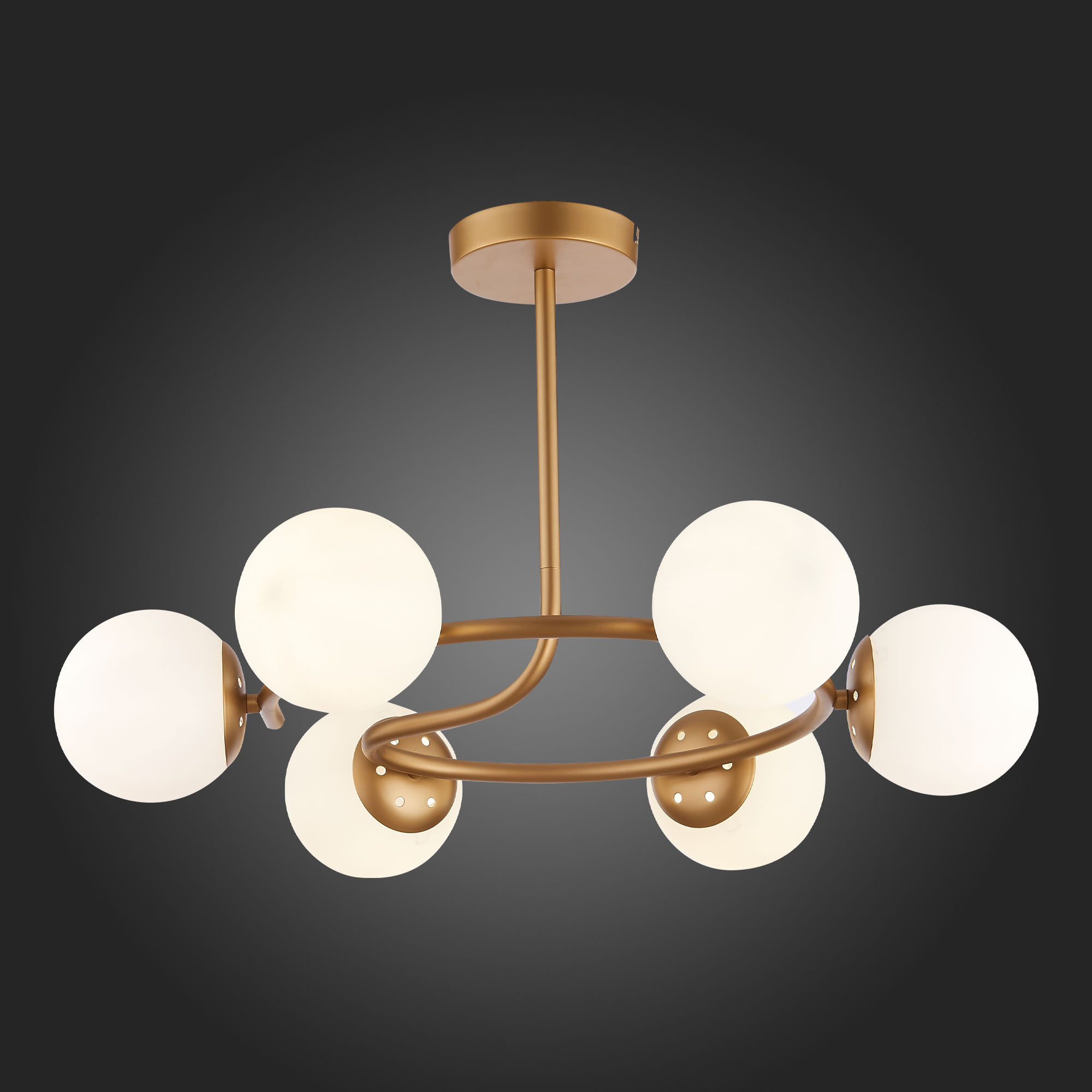 картинка SLE220602-06 Светильник потолочный Золотистый/Белый E14 6*40W