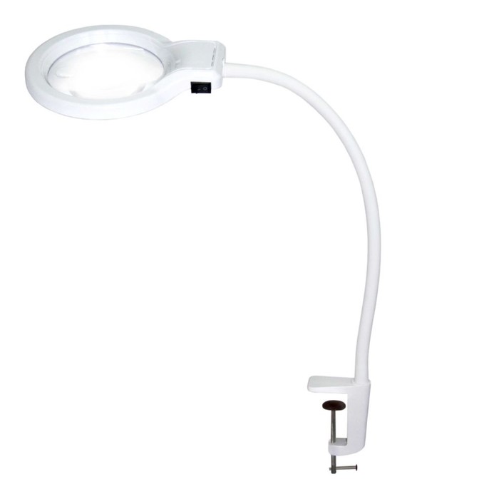 картинка Светильник Леда С20-038 арт (LED, 8Вт, на гибкой стойке,с увеличительной линзой 2D, метал.струбцина)
