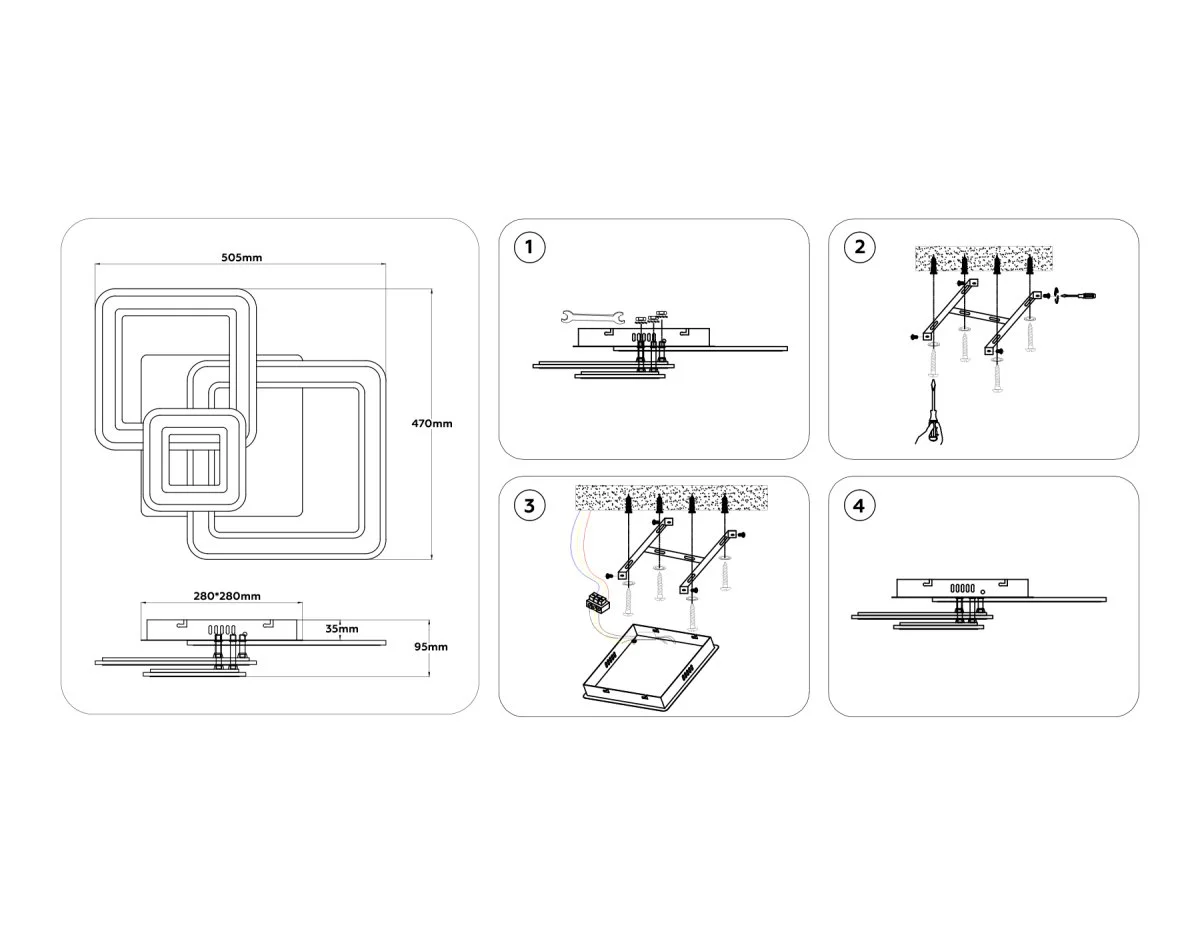 картинка Потолочный светодиодный светильник с пультом