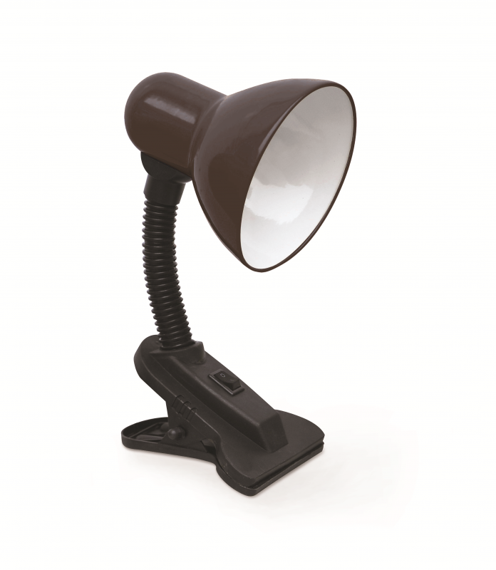 картинка Светильник настольный под лампу на прищепке СНП 21Ч-E27 230В ЧЕРНЫЙ (с подвесом) IN HOME