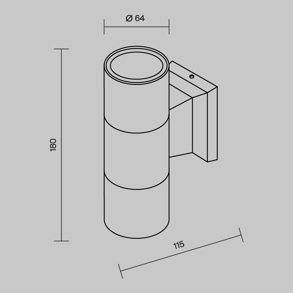 картинка Настенный светильник (бра) Outdoor O574WL-02B