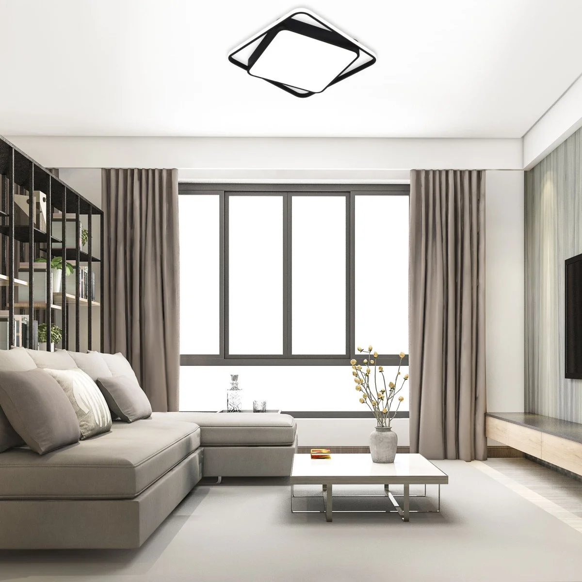 картинка Потолочный светодиодный светильник 90252/1 черный