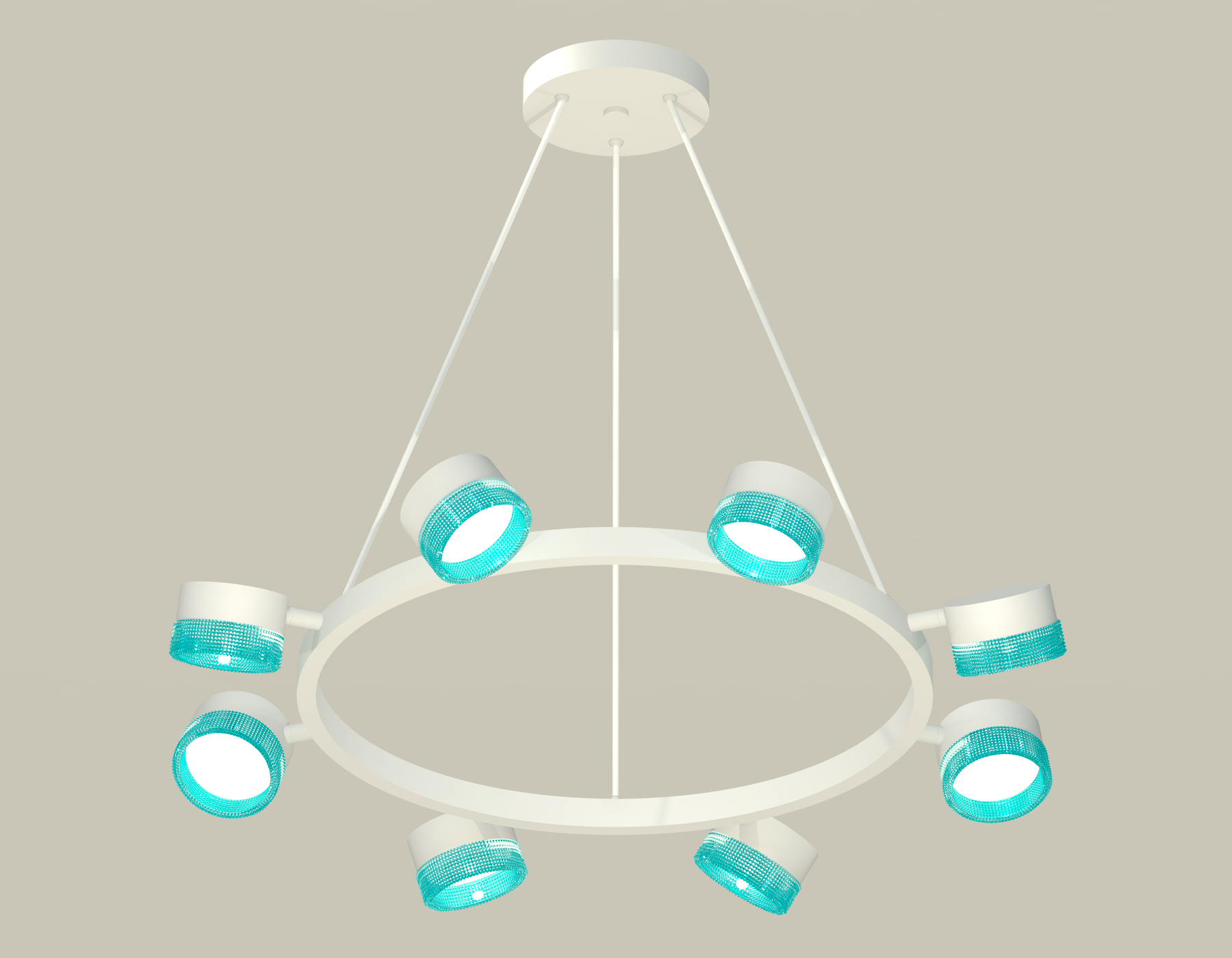 картинка Комплект подвесного поворотного светильника с композитным хрусталем