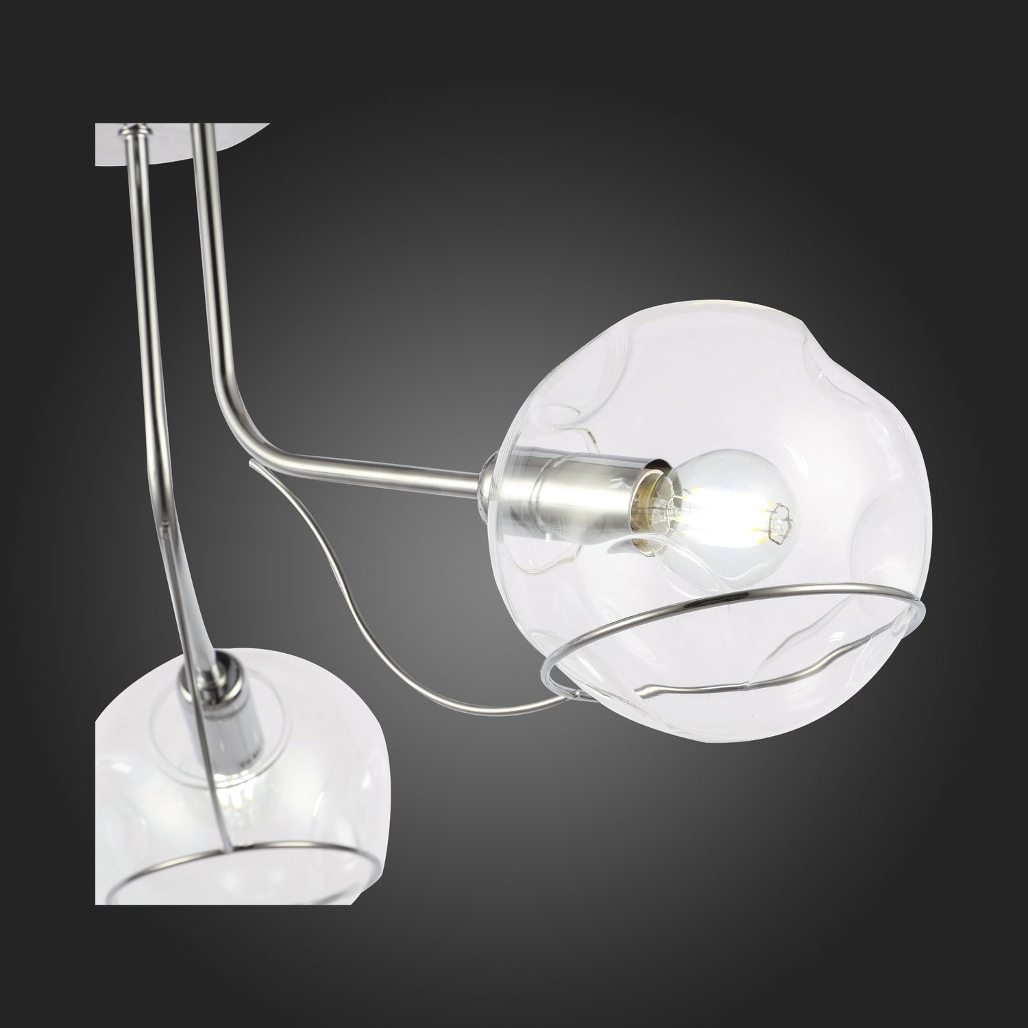 картинка SLE102502-03 Светильник потолочный Хром/Прозрачный E14 3*40W