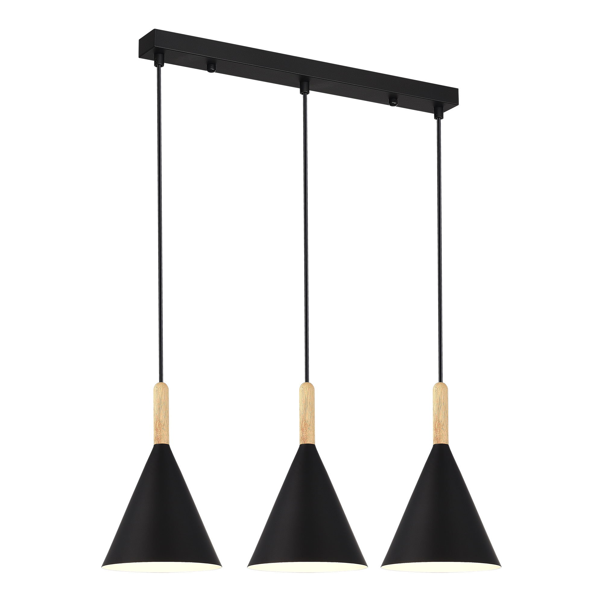 картинка SLE1255-403-03 Светильник подвесной Черный/Черный E27 3*40W