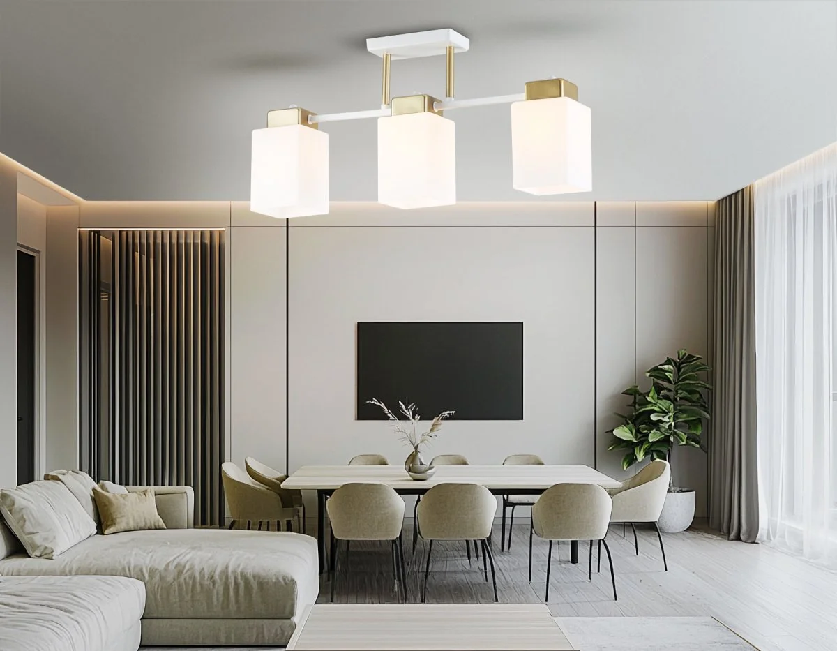 картинка Люстра на штанге со стеклянными плафонами TR303045