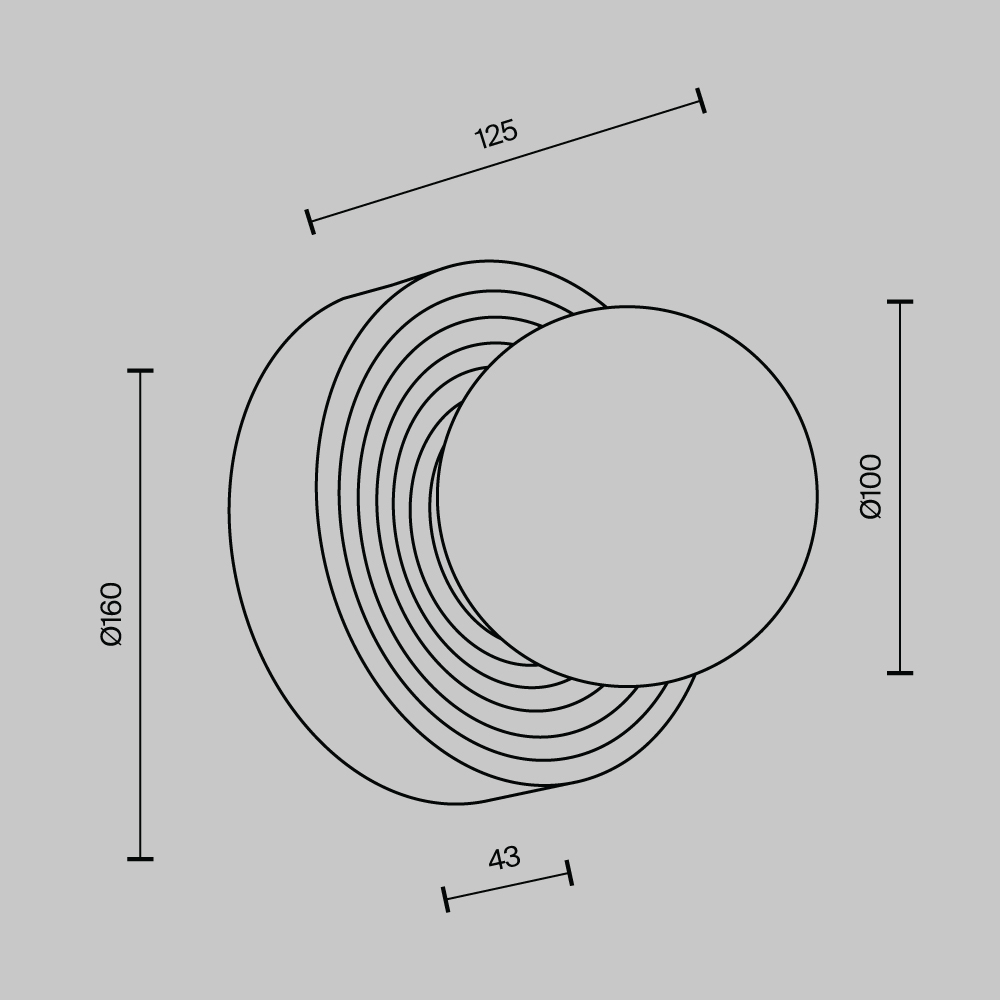 картинка Настенный светильник (бра) Maytoni MOD403WL-01BG1