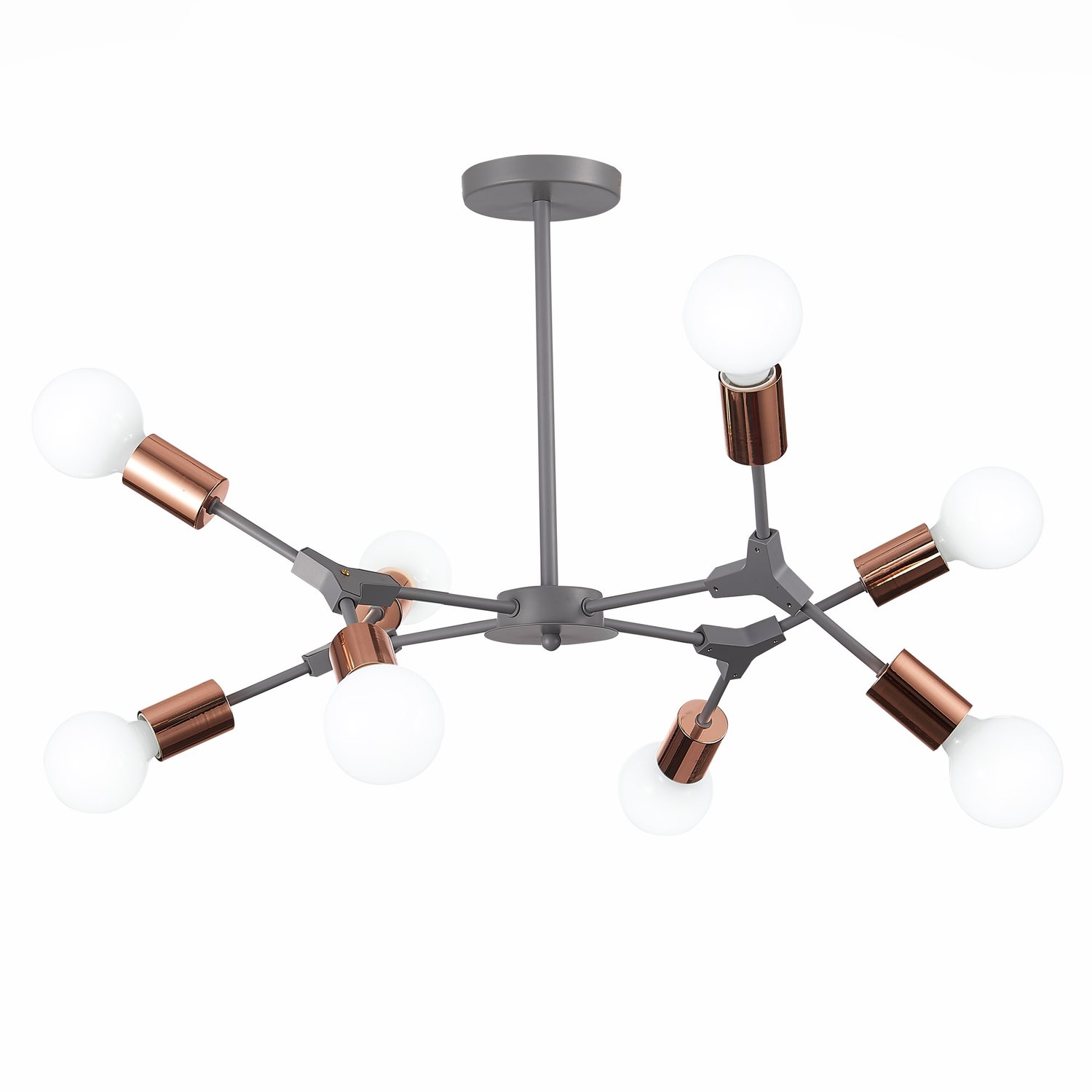 картинка SLE106403-08 Светильник потолочный Серый, Розовое золото E27 8*60W