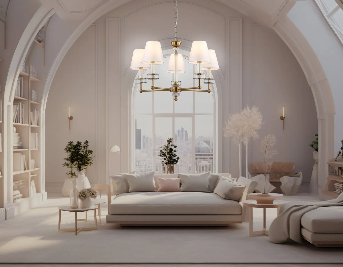 картинка Подвесная люстра с абажурами и хрусталем LH71021