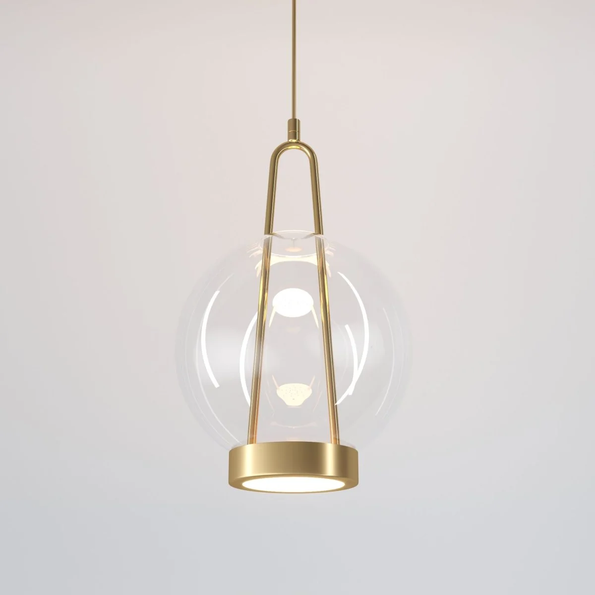 картинка Подвесной светодиодный светильник со стеклянным плафоном 50267/1 LED латунь