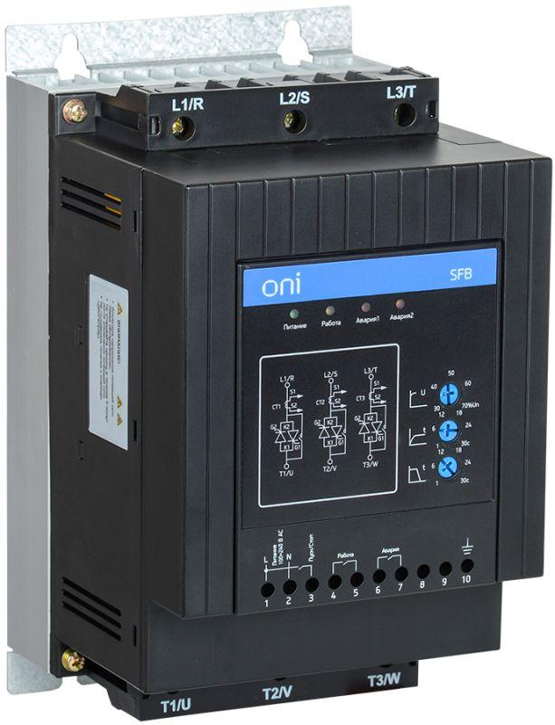картинка Устройства плавного пуска УПП SFB 3Ф 380В 30кВт 60A Uупр 110-220В Modbus с выкл. ONI SFB-33-30-A-11