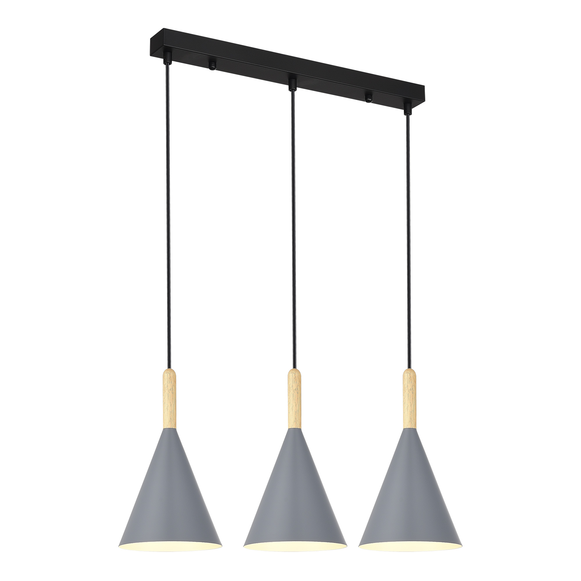 картинка SLE1255-413-03 Светильник подвесной Черный/Серый E27 3*40W