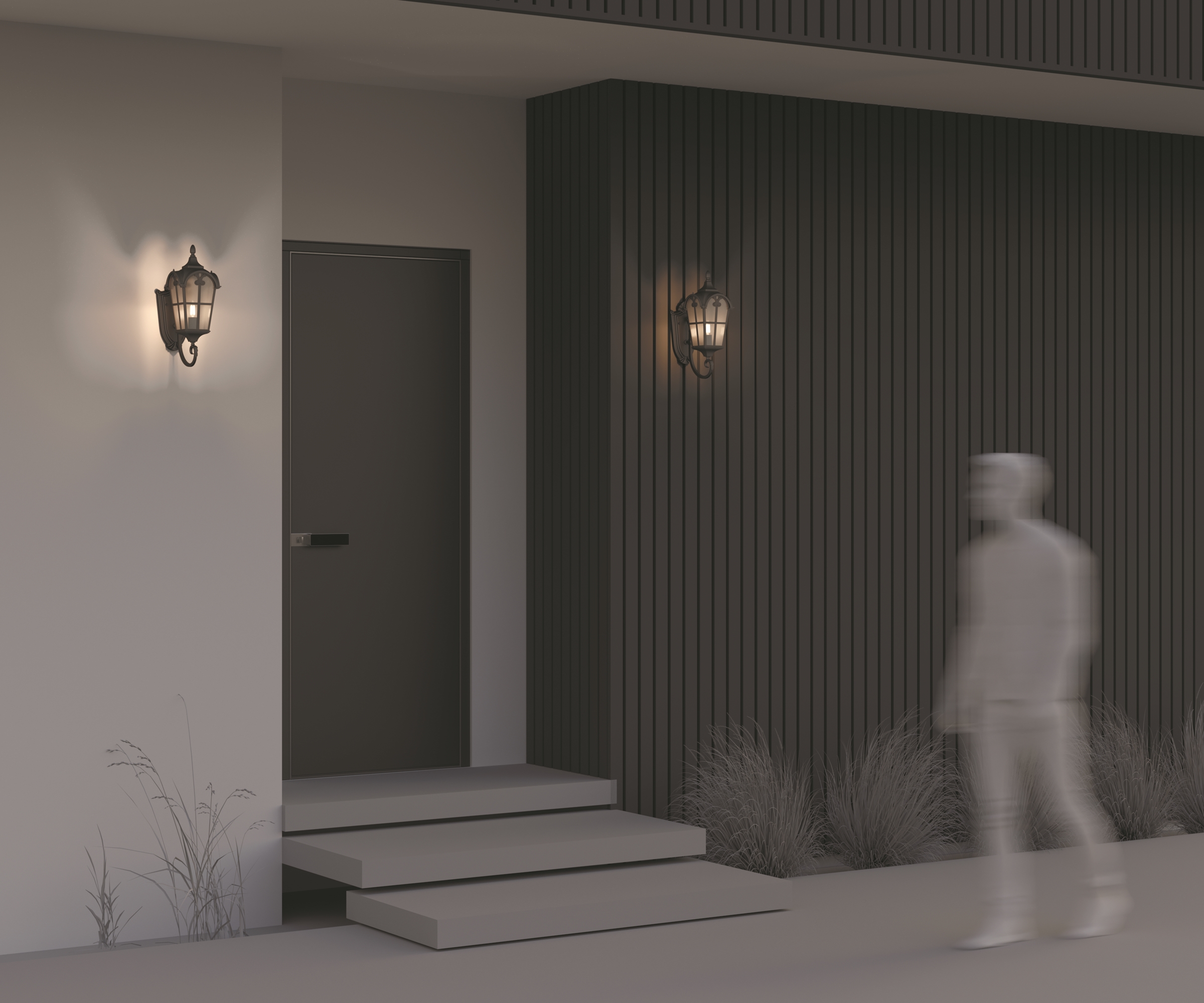 картинка Настенный светильник (бра) Outdoor O413WL-01BZ1