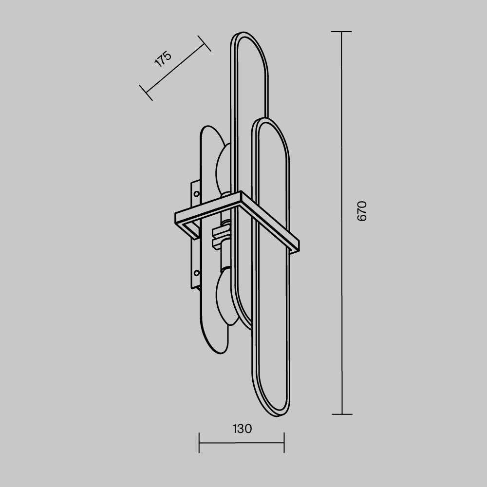картинка Настенный светильник (бра) Maytoni MOD099WL-02G2