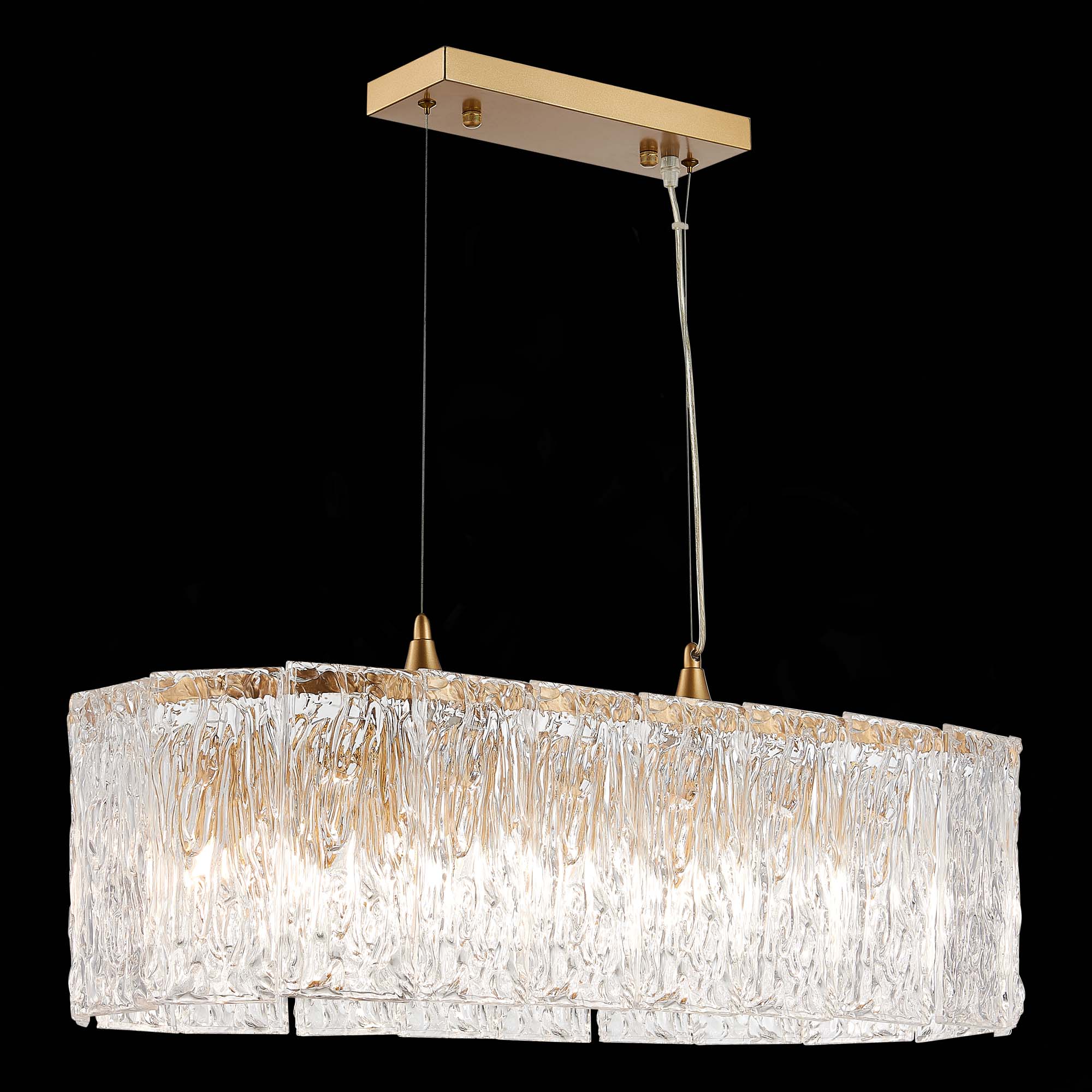 картинка SLE283203-10 Светильник подвесной Золотистый/Прозрачный E27 10*40W