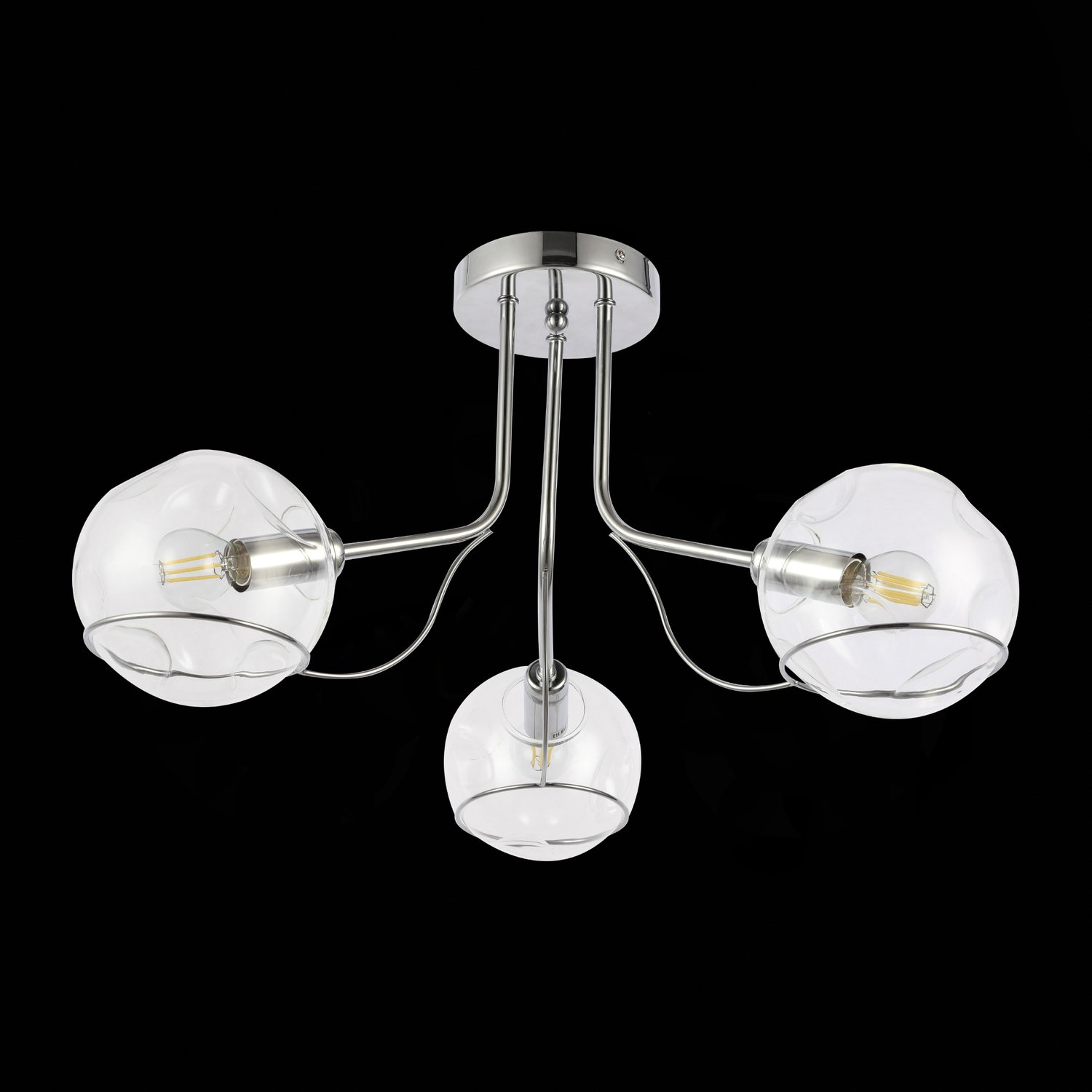 картинка SLE102502-03 Светильник потолочный Хром/Прозрачный E14 3*40W