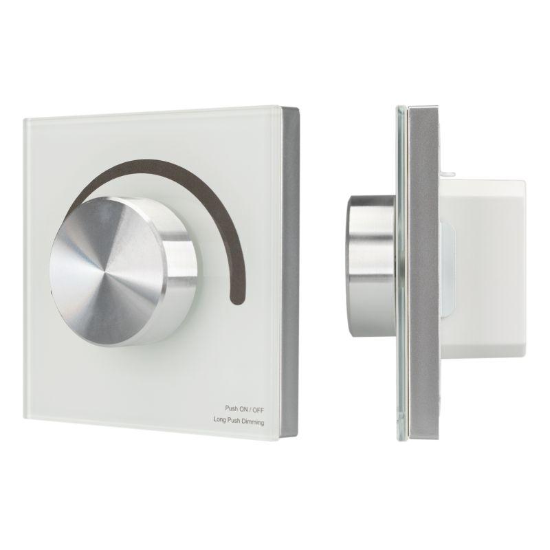 картинка Панель SMART-P98-DIM-G-IN White 230В 1.5А 0/1-10В Rotary 2.4G стекло Arlight 028432