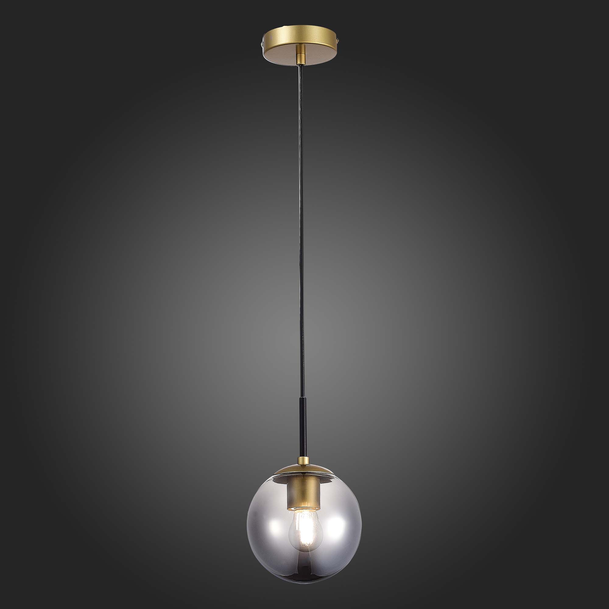 картинка SLE1097-303-01 Подвес Матовое золото/Дымчатый E27 1*60W