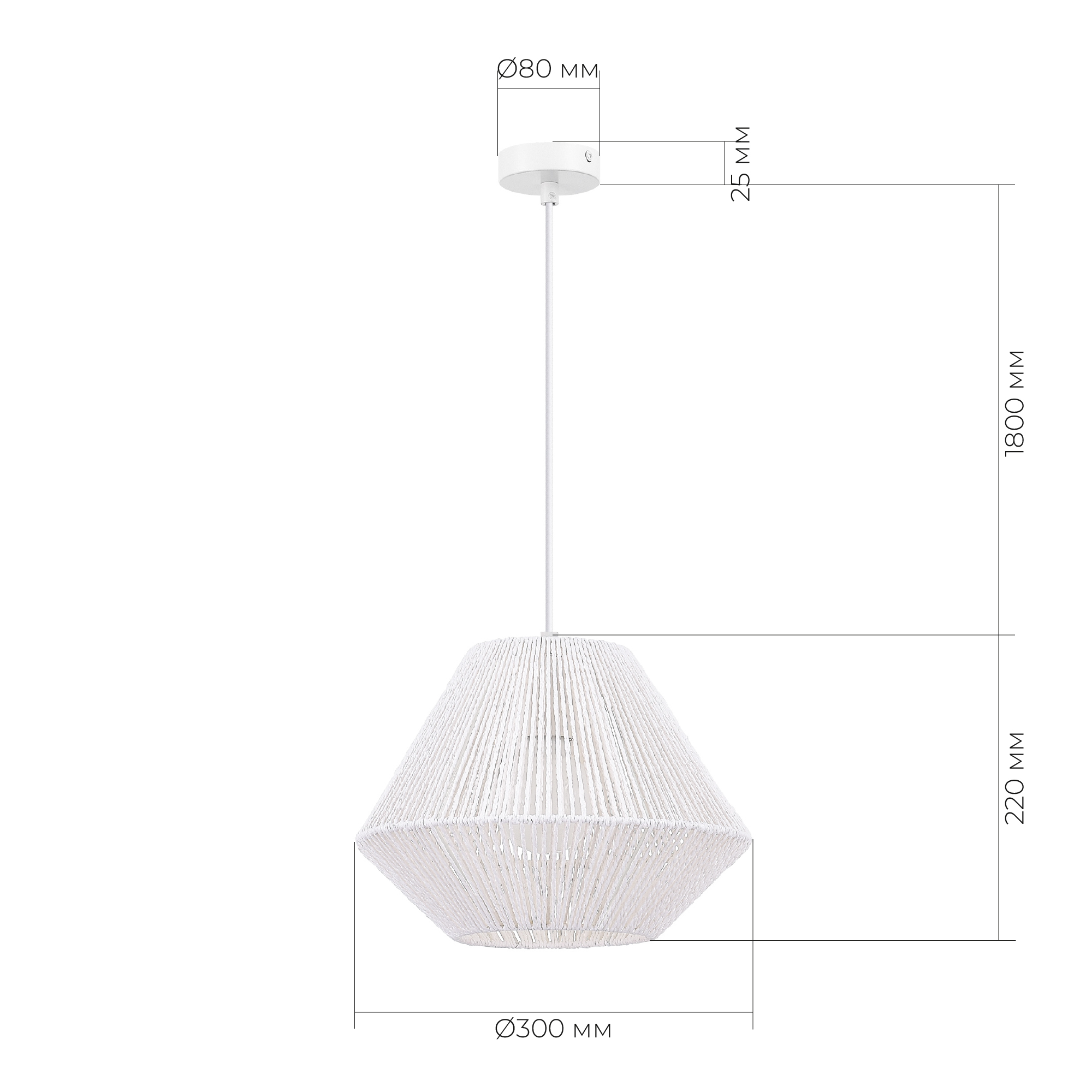 картинка SLE6025-503-01 Светильник подвесной белый/белый E27 1*40W