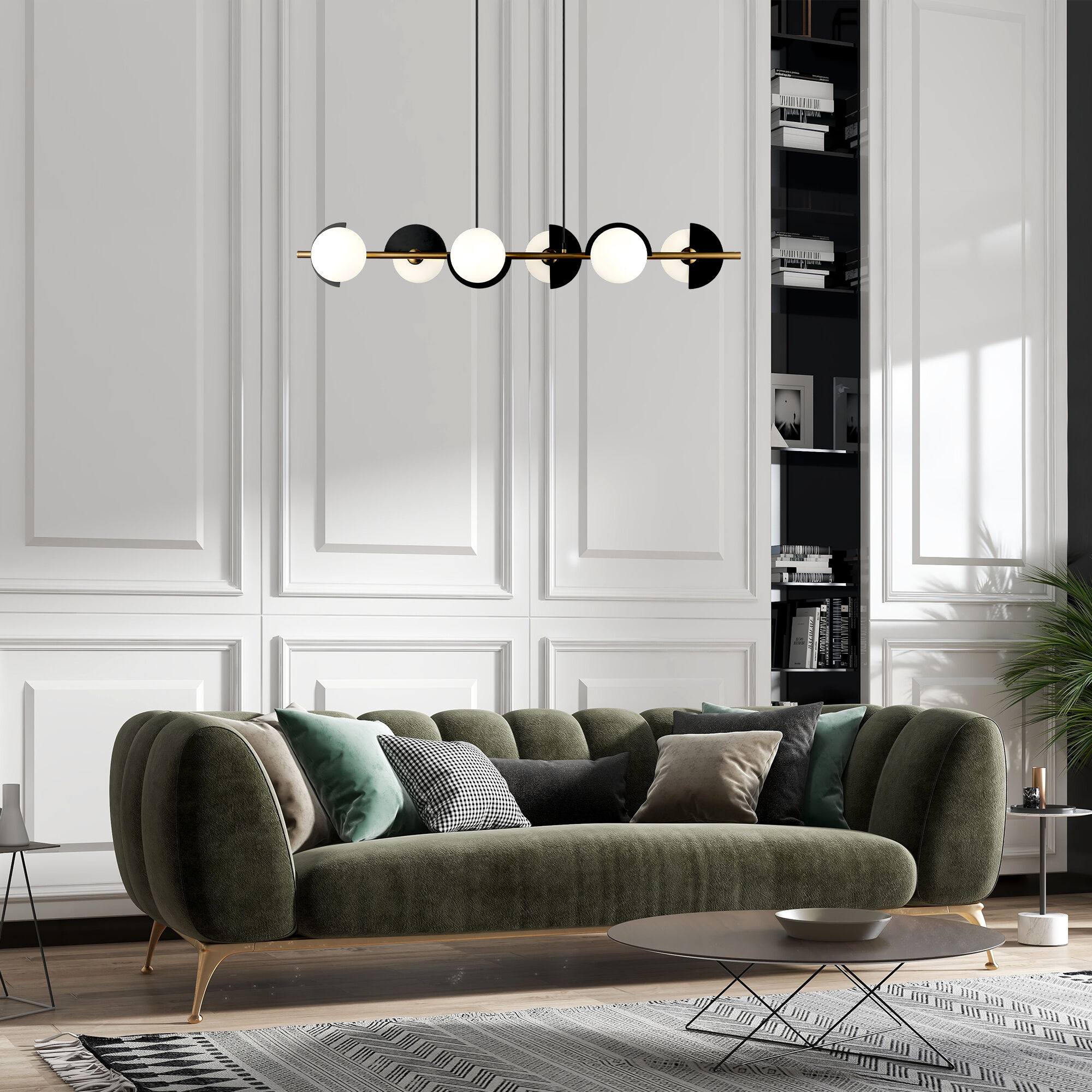 картинка Подвесной светильник 70149/6 черный/латунь