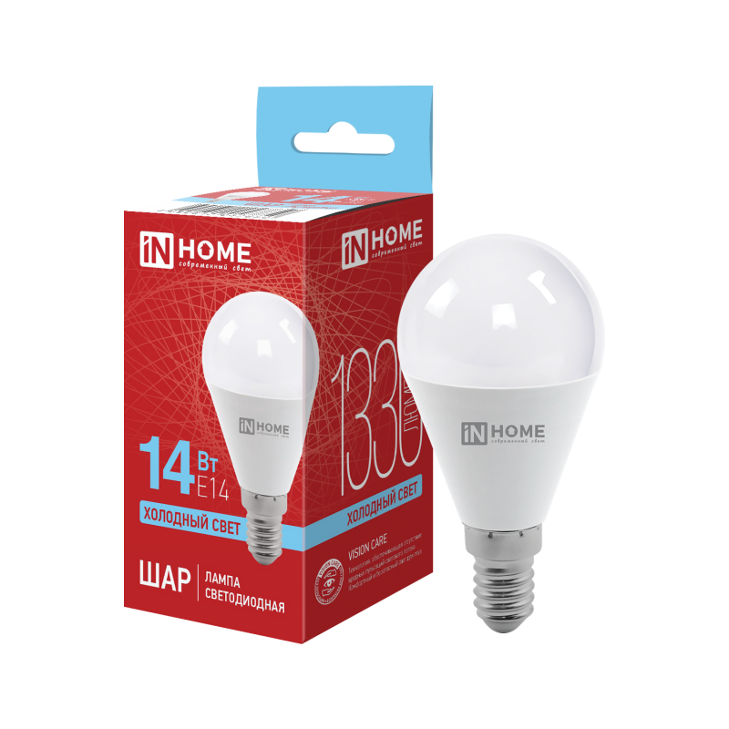 картинка Лампа светодиодная LED-ШАР-VC 14Вт 230В E14 6500K 1330Лм IN HOME