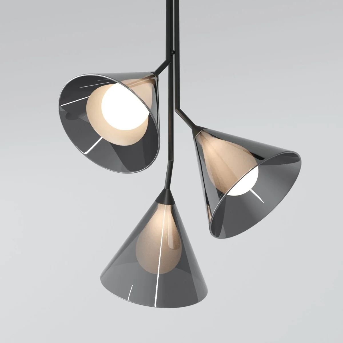 картинка Подвесной светильник со стеклянными плафонами 70161/3 черный