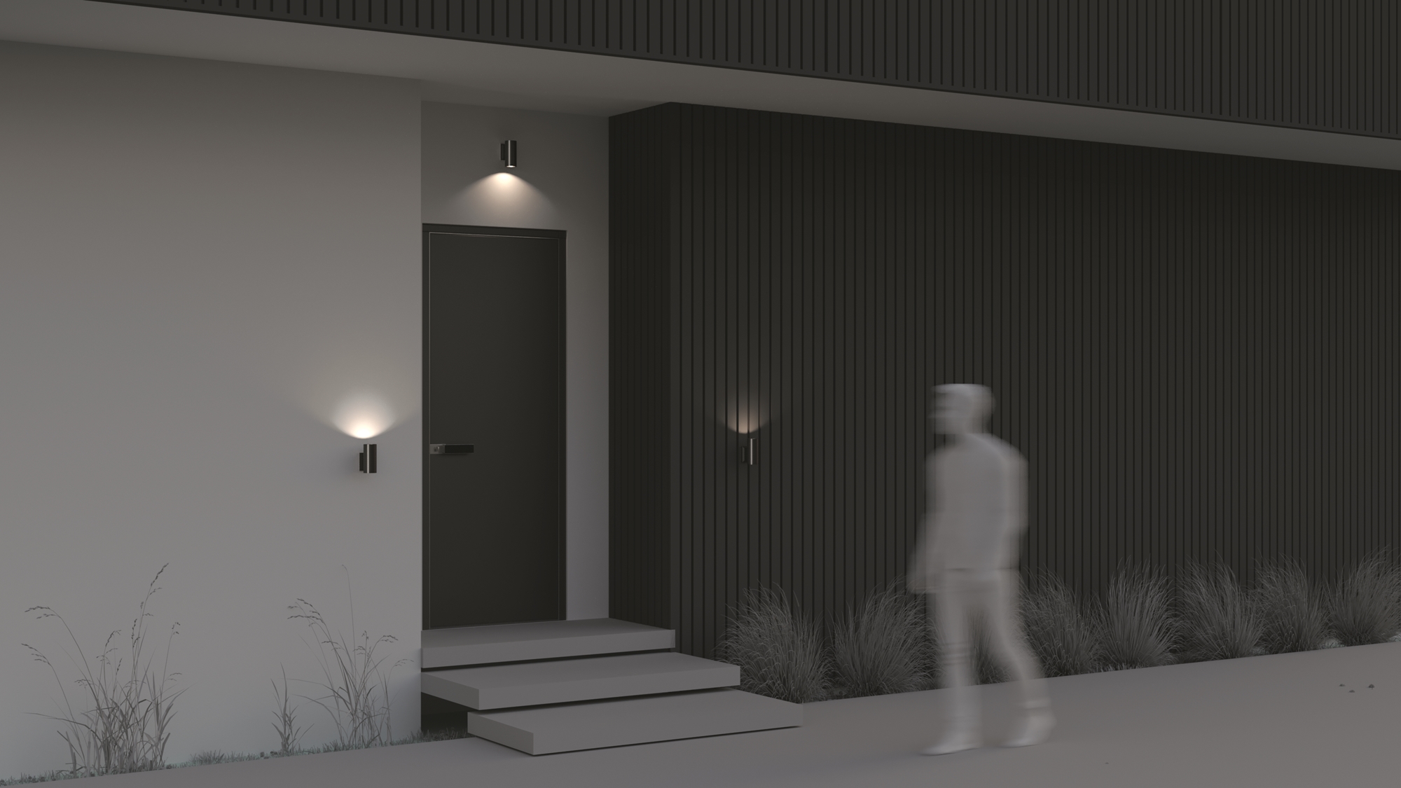 картинка Настенный светильник (бра) Outdoor O574WL-01B