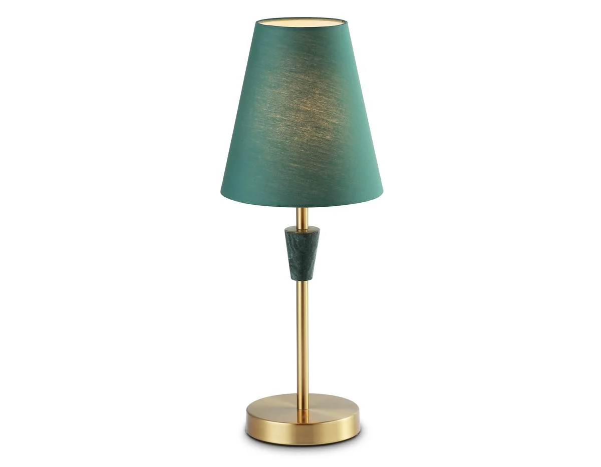 картинка Настольная лампа с абажуром и хрусталем LH71007