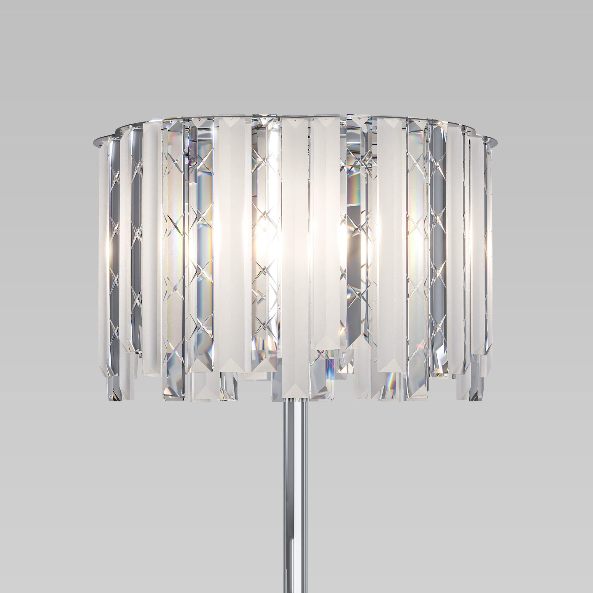 картинка Напольный светильник с хрусталем 109011 хром