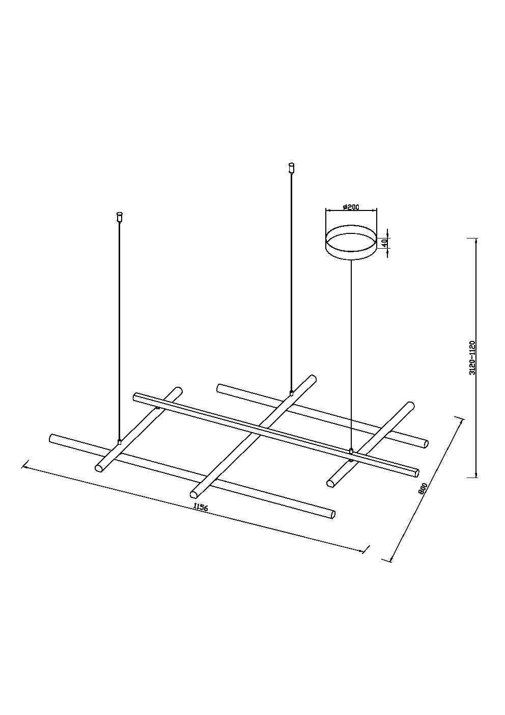 картинка Подвесной светильник Maytoni MOD278PL-L86G3K