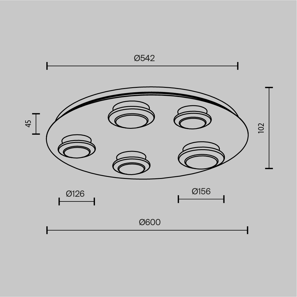 картинка Потолочный светильник Maytoni MOD361CL-L58BS3K