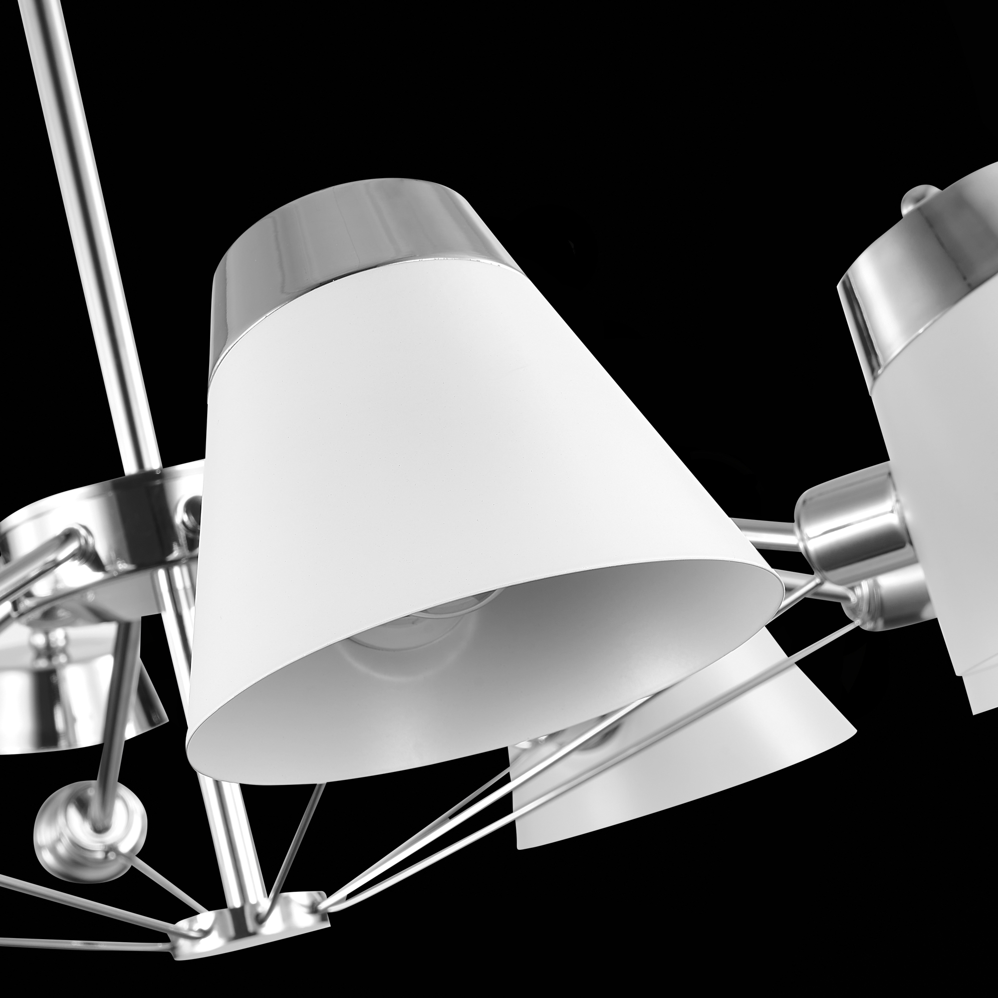 картинка SLE155802-08 Светильник потолочный Хром/Белый E14 8*40W