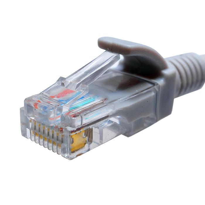 картинка Патч-корд U/UTP кат.5E 4х2х26AWG (7х0.16мм) Cu LSZH сер. 1м SUPRLAN 10-0142