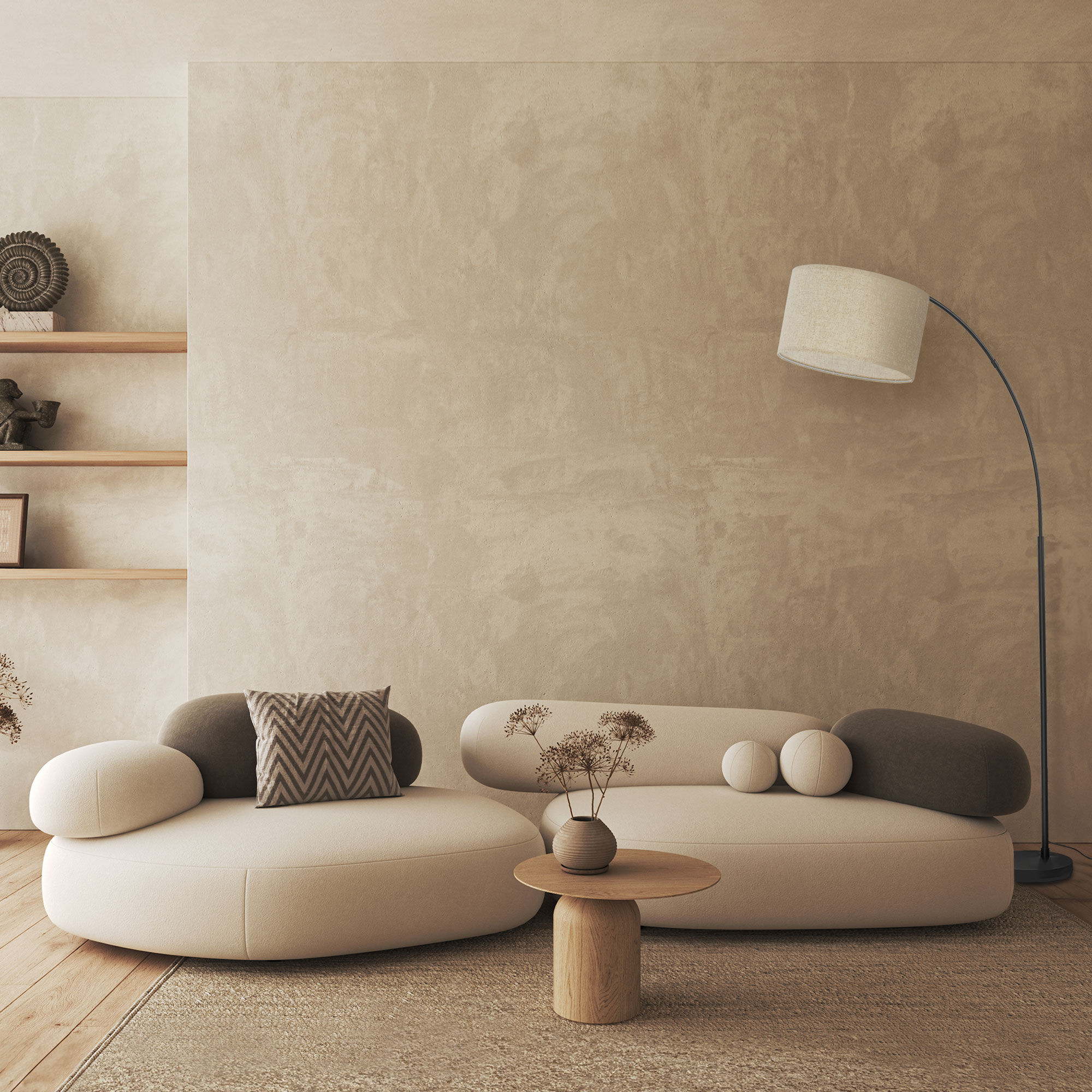 картинка Напольный светильник с тканевым абажуром 16023 Zenith