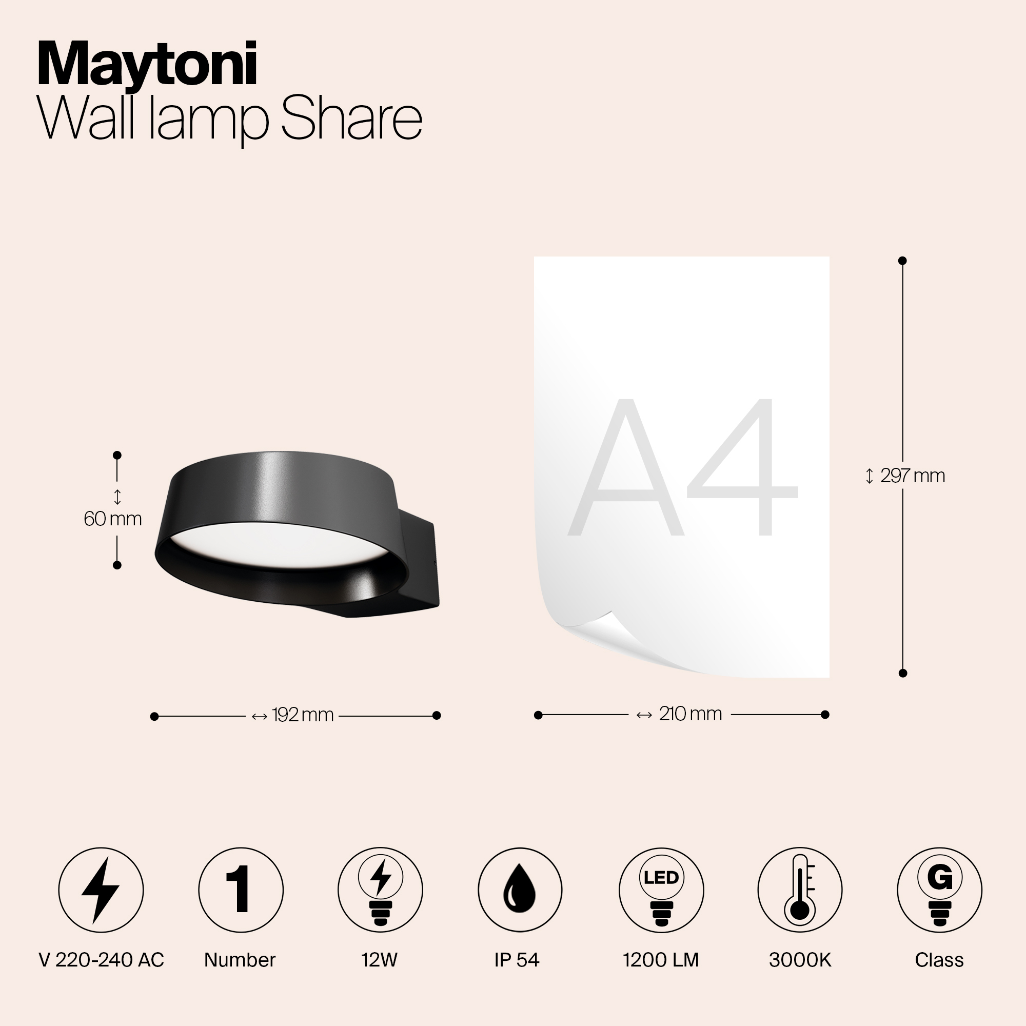 картинка Настенный светильник (бра) Outdoor O443WL-L12GF3K