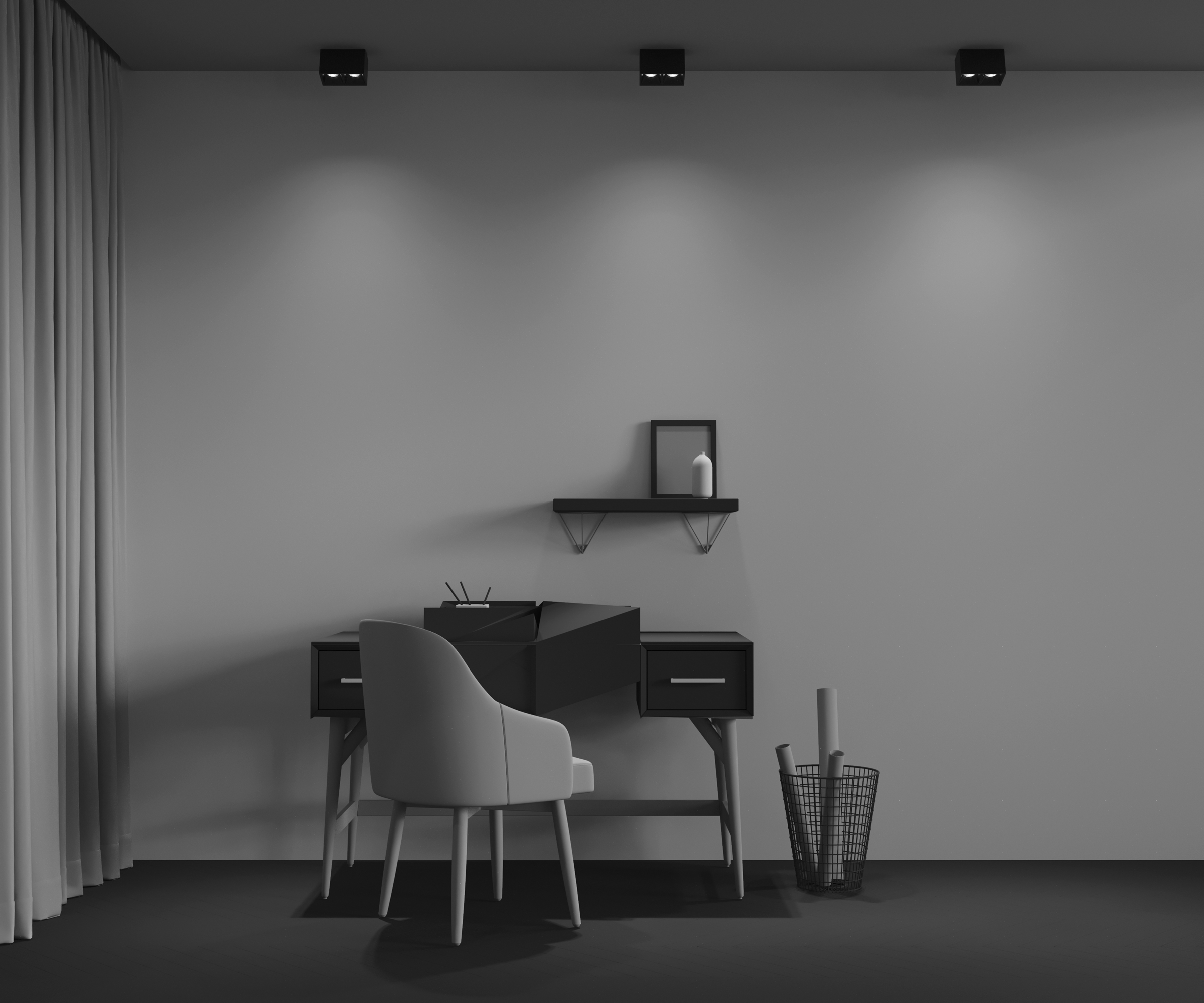 картинка Потолочный светильник Technical C065CL-02-L12W4K-B