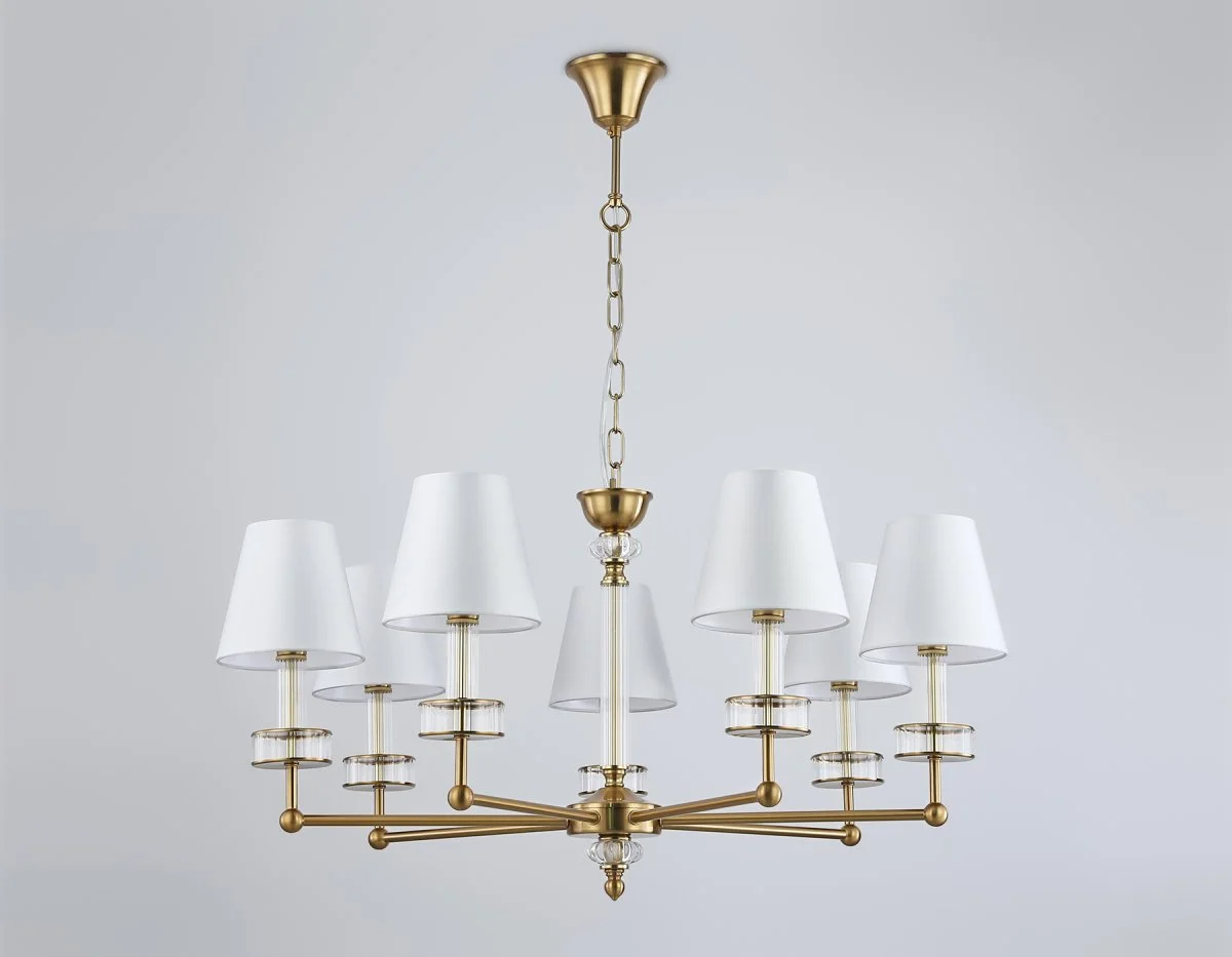 картинка Подвесная люстра с абажурами и хрусталем LH71023